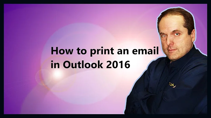 How to print an email in Outlook 2016
