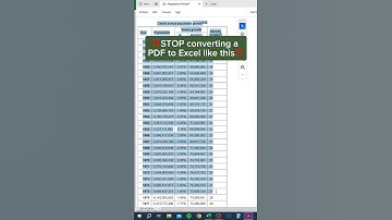 PDF to Excel‼️ #excel