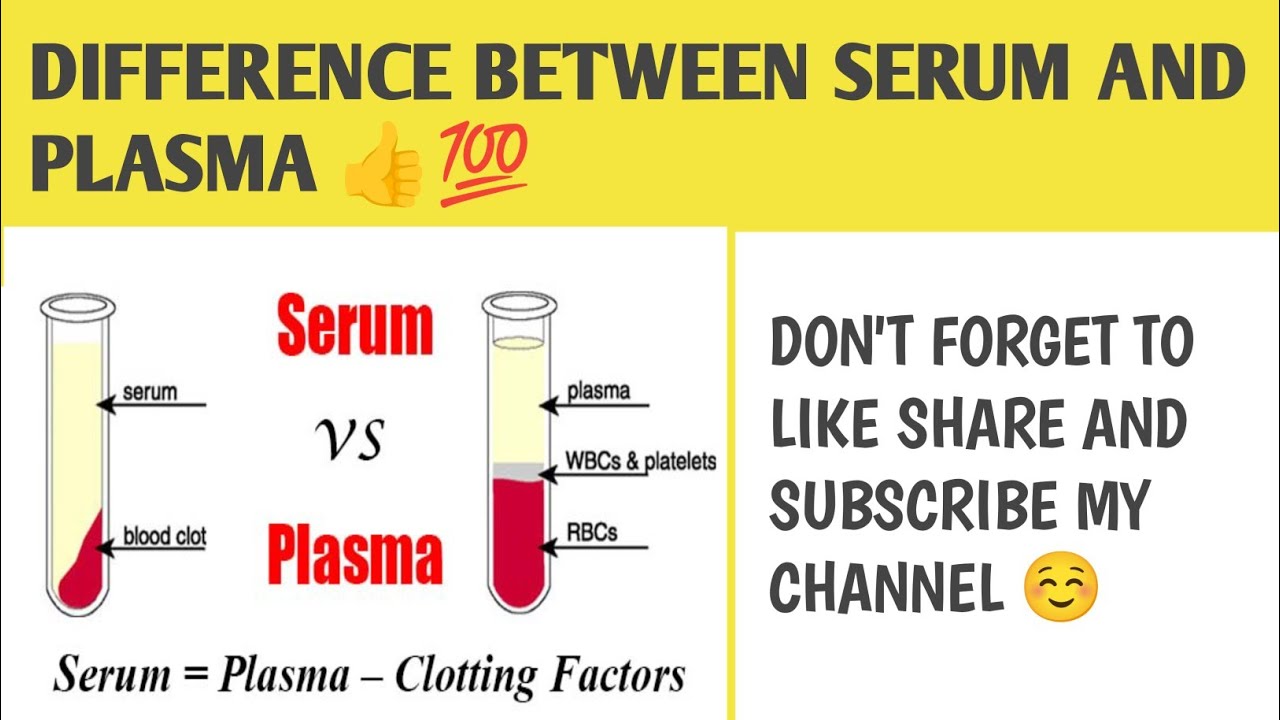 DIFFERENCE BETWEEN SERUM AND PLASMA 💯☺️|HEAMATOLOGY LECTURE NO 2 |MLT ...