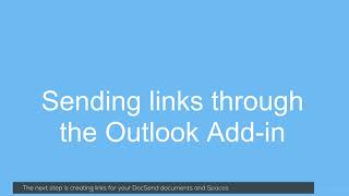 Using DocSend's Outlook add-in