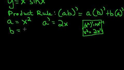 16. Derivatives of Trigonometric Functions - Product Rule