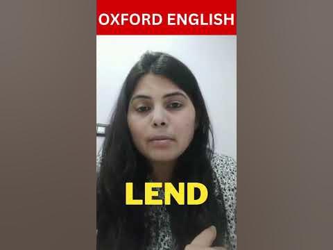 Lend Meaning in Hindi | Oxford English Bhagalpur 