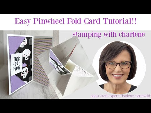 🔴Make an Easy Pinwheel Card #pinwheelcard #funfoldcard #fancyfoldcard #stampinup #charleneharreveld