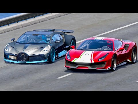 bugatti-divo-vs-ferrari-488-pista---drag-race