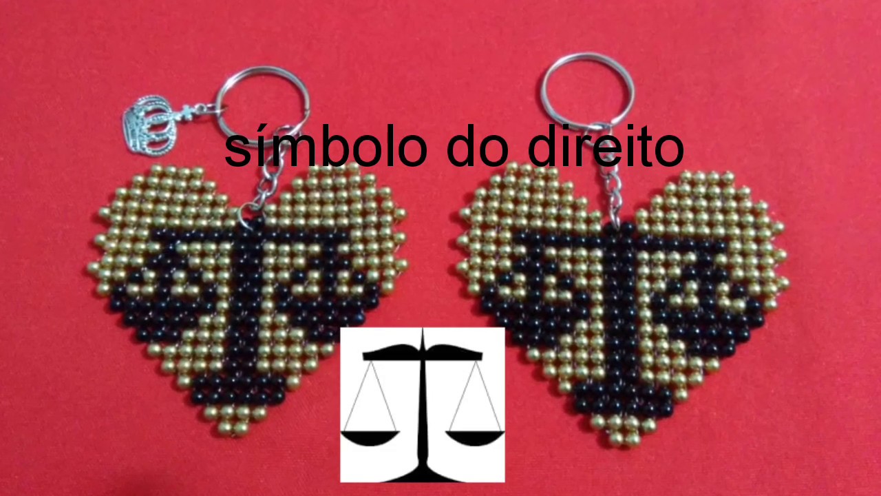 Coração com símbolo do direito (de pérolas)