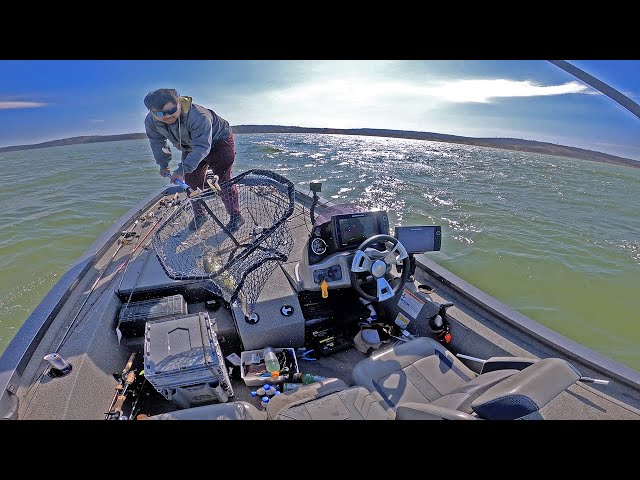 Only crazy people Bass fish in 30+ mph winds
