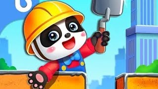 Jogando construção resistente a terremotos do bebê panda screenshot 1