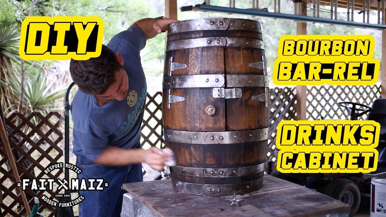 Barrel Drinks Cabinet Bourbon Cask, Barrel Liquor Cabinet Diy