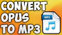 How to Convert OPUS to MP3 Online - Best OPUS to MP3 Converter [BEGINNER'S TUTORIAL]  - Durasi: 4:33. 