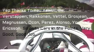 2018 Austrian GP Charles Leclerc Post Race Radio and In Lap P9