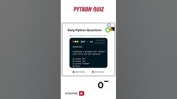 Python Coding Challenge Day - 44 | What is the output of the following Python Code?  #python #quiz