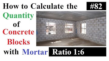 Quantity of Blocks calculation with mortar in Building in Urdu/Hindi