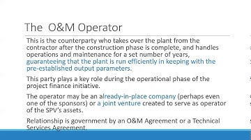 Overview of Risk Allocation in Project Finance / Advanced Corporate Finance