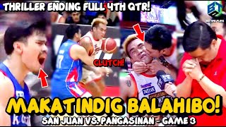 VIC MANUEL IN TEARS! 😭 THRILLER 4TH QTR: SAN JUAN VS. PANGASINAN GAME 3 | 