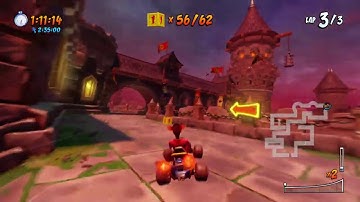 (51) Crash Team Racing Nitro Fueled Walkthrough Adventure Mode (Hard) Cortex Castle (Platinum Relic)