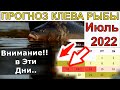 Лунный Календарь рыбака на Июль. Прогноз клева рыбы на неделю  Лунный Календарь клева Июль 2022