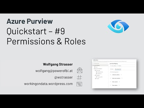 Azure Purview Quickstart #9  - Permissions and Roles