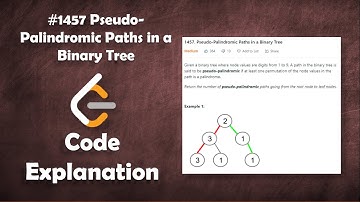 Pseudo-Palindromic Paths in a Binary Tree | Live Coding with Explanation | Leetcode #1457