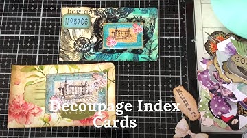 Decoupage Index Cards