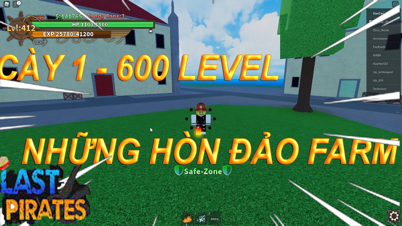 Last Pirates  (ALL CODE) Hướng Dẫn Farm Lv Theo Từng Đảo !!! (Roblox) 