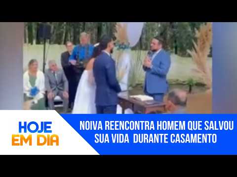 Bride reunites with the man who saved her life years ago at her wedding