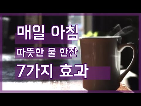 매일 아침, 따뜻한 물 한잔의 7가지 엄청난 효과