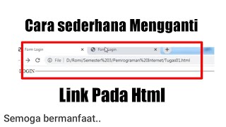 Cara mengganti link pada html