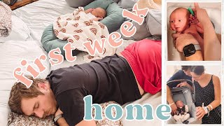 First Week Home With a Newborn Baby VLOG! + First Month With our Newborn Clips (BABY GROWTH!)