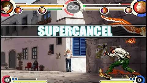 EX Kyo + Gai Stun combo - The King of Fighters XI (PS2)