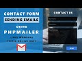 Contact Page | With Sending Emails PHP - Using PHPMalier - PHP & Javascript