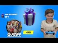 Mini Ronaldo Vs Dad NEW FC24 Challenge. GIFTING My 10 Year Old Kid ANYTHING On Fortnite if He WINS