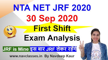 30 Sep 2020 First Shift  Exam Analysis | NTA NET JRF 2020