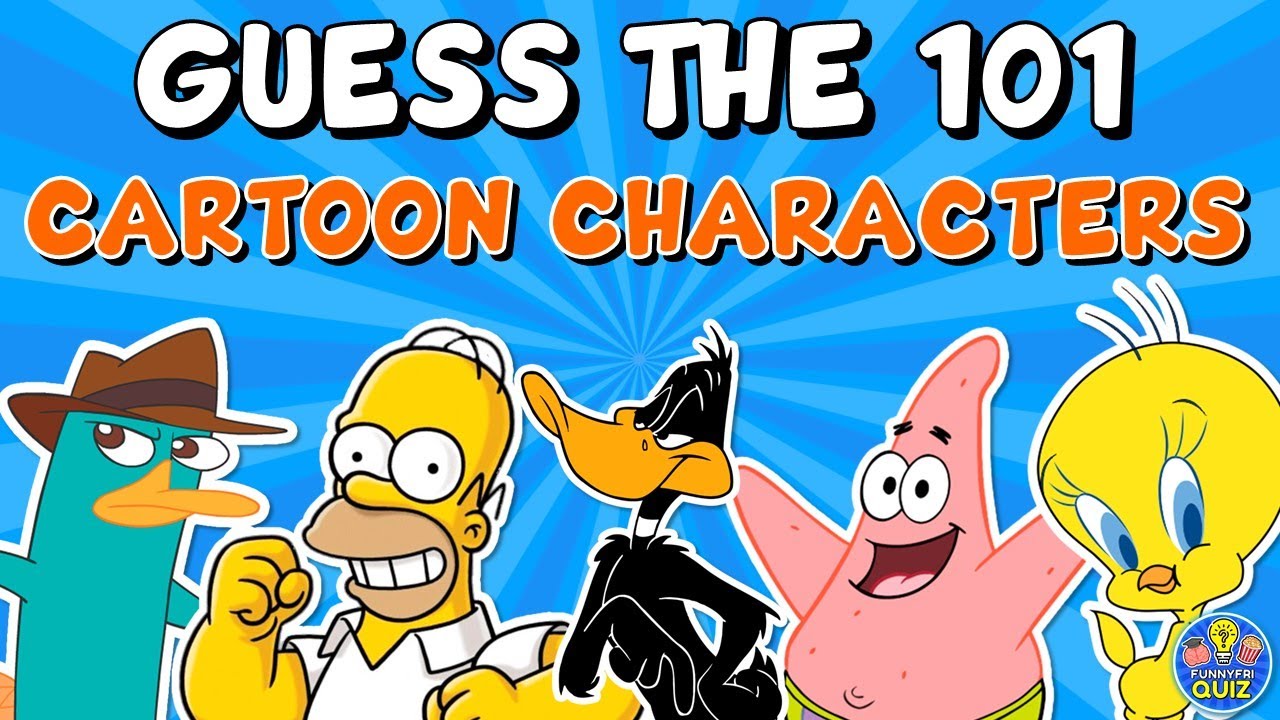 Guess the "101 CARTOON CHARACTERS" QUIZ! CHALLENGE/TRIVIA YouTube