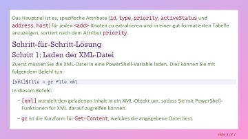 Wie man XML-Ausgabe in PowerShell sortiert und anzeigt