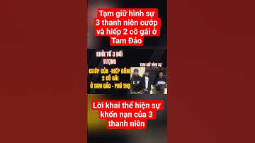 KHỞI TỐ 3 THANH NIÊN HÃM HIẾP, CƯỚP TÀI SẢN 2 CÔ GÁI Ở TAM ĐẢO - PHÚ THỌ.  #phapluat  #tinnong  #blv