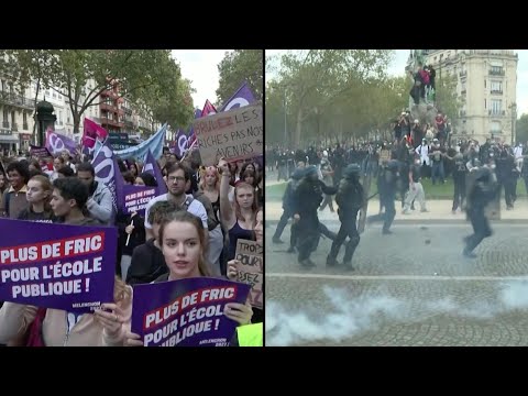Estudiantes secundarios vuelven a las calles de Francia