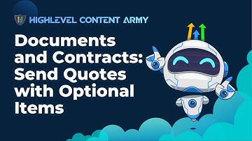 Documents and Contracts- Send Quotes with Optional Items