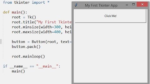 Python & Tkinter: Getting Started