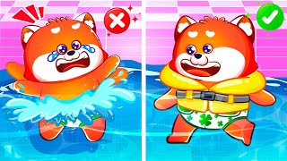 Safety In The Swimming Pool Song 💦 Fun At the Pool! 💧💦🫧 Kids Songs And Nursery Rhymes by Zee Zee