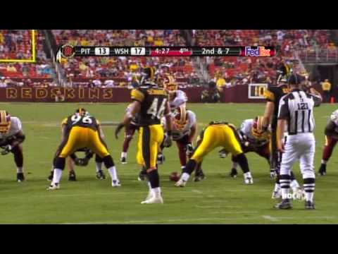 Steelers Tom Korte Interception 8 21 2009