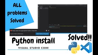 How to install Python in Visual Studio Code All problems Solved | Step by Step