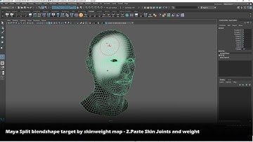 Maya Split blendshape target by skinweight map - 2.Paste Skin Joints and weight