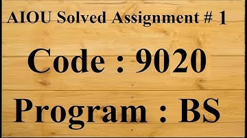 AIOU Code 9020 Solved Assignment No 1 Autumn 2023