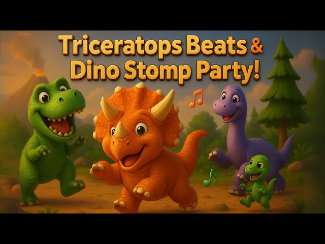 Triple Horn Jam! 🦕💥 Triceratops Beats & Dino Stomp Party