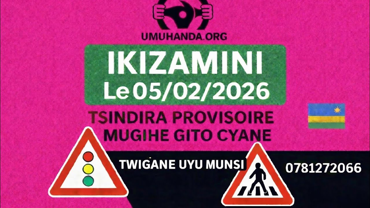 🚦 IKIZAMI 05/02/2026 | Amategeko y’Umuhanda | Ibibazo 20 n’Ibisubizo | Tsindira Provisoire vuba🥰🚗🏍🚦