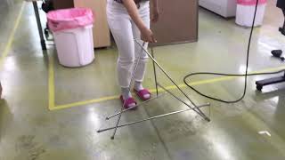 Drop test of six strut tensegrity
