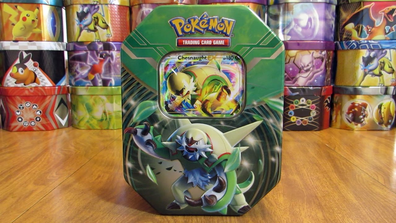 25 Pokemon Tin Opening: Chesnaught EX