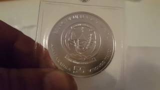 Rwanda 2016 and 2017 silver wildlife series.