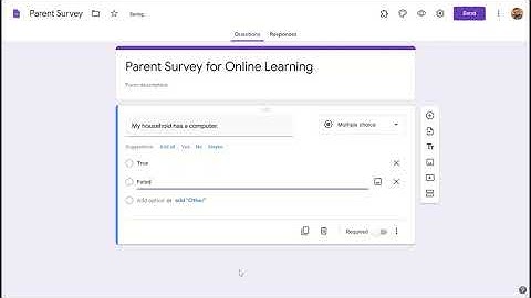 Google Forms: Parent Survey