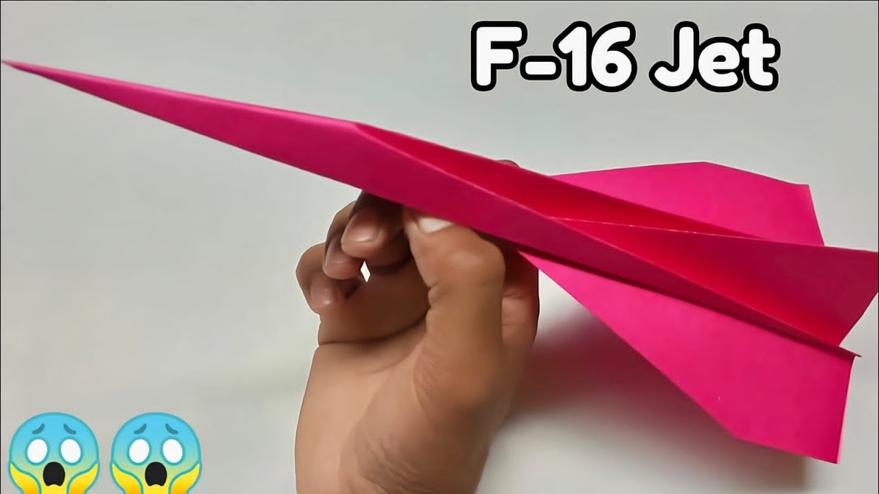 How to make a Jet Fighter paper Airplane that fly far | F-16 Jet - YouTube